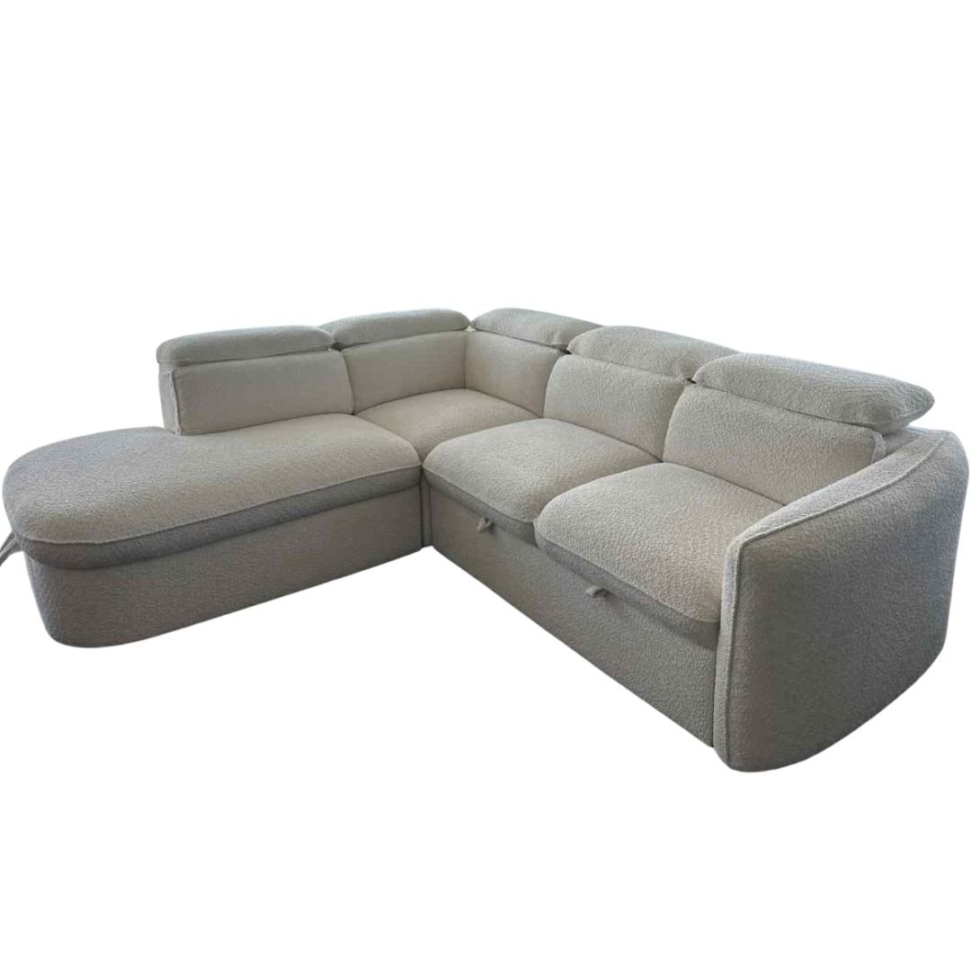 Aurora Cream Sofa Bed with Storage