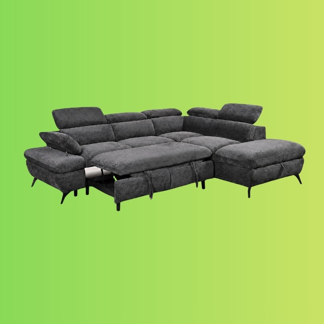 Valencia Sofa Bed Storage Sectional – Dark Grey (Copy)